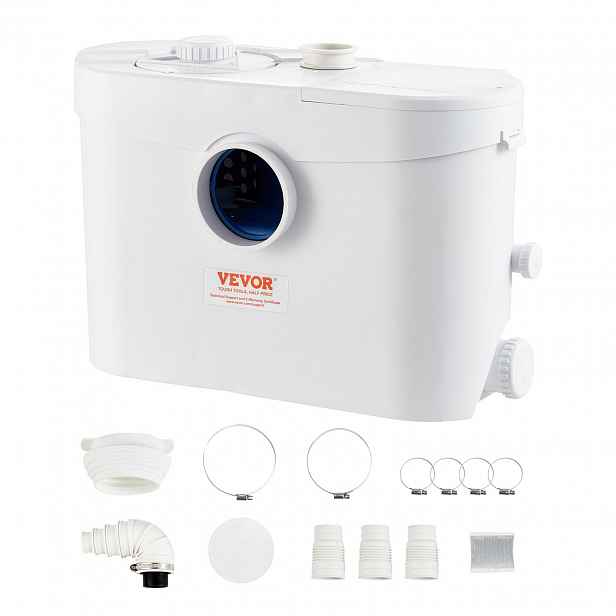 Čerpadlo drtič Wc mlýnek odpadní voda čerpací stanice 700 W bílá 4 vstupy pro