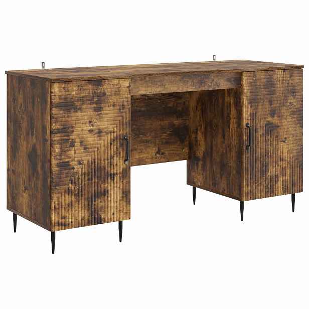 vidaXL Stůl Kouřový dub 142,5 x 50 x 75 cm Kompozitní dřevo