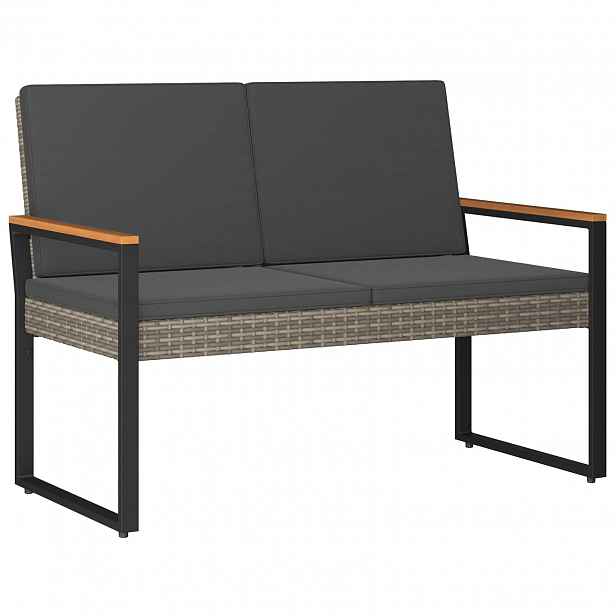 vidaXL Venkovní lavice 2 -Seater 107 x 61 x 80 cm polyratan