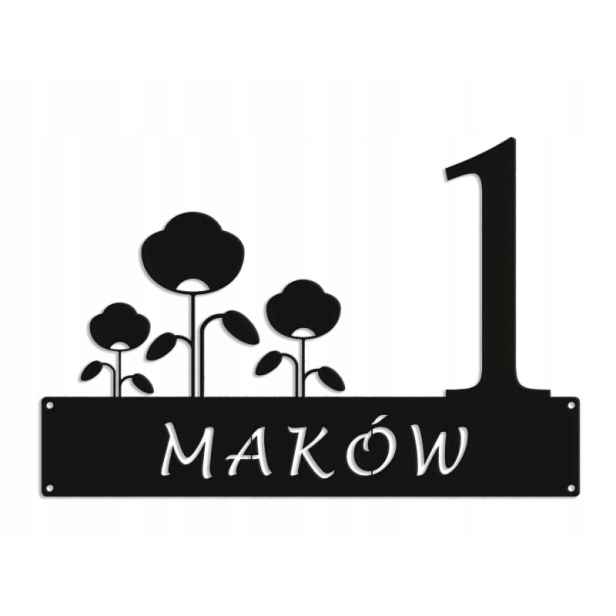 Číslo Na Dům 60 cm Tabule Adresa Ocel 2 mm Grafika 5745
