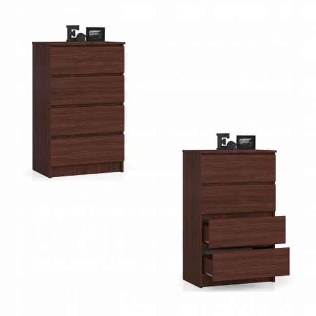 Komoda skříňka K60 4 zásuvky wenge Akd