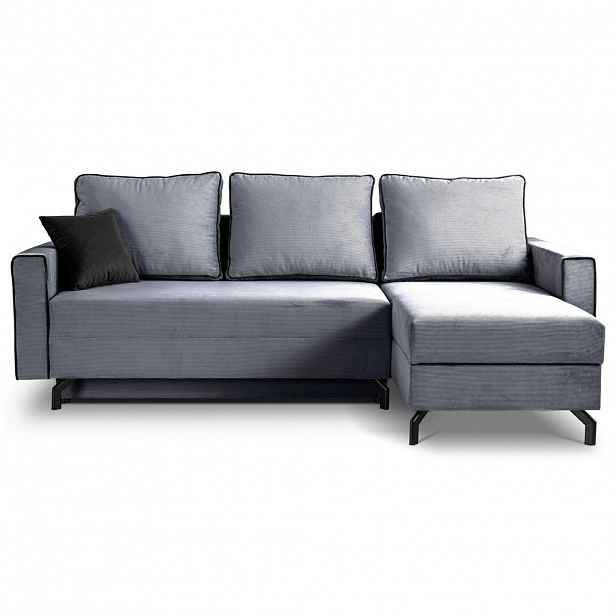 MID.YOU ROHOVÁ SEDAČKA, textil, modrošedá