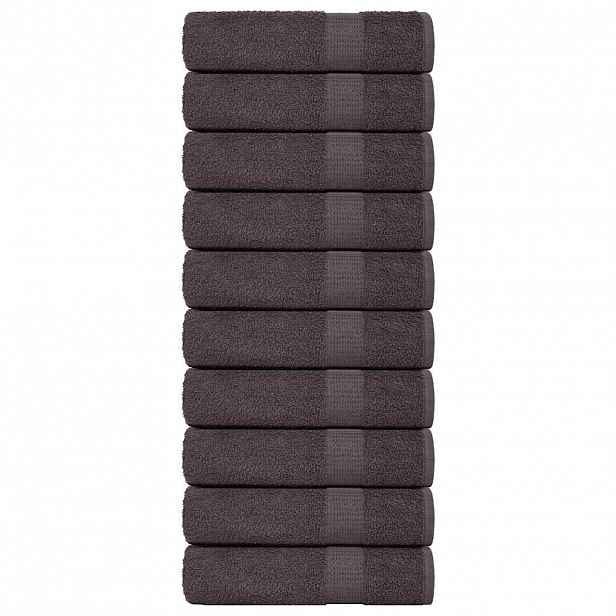 vidaXL Ručníky FROGN 10 ks antracitové 100x150 cm 360 g/m²