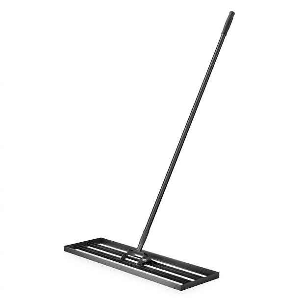 Wiltec Nivelační hrábě na vyrovnání trávníku 76 × 25 cm – s násadou 200 cm, hliníkové 1227/8