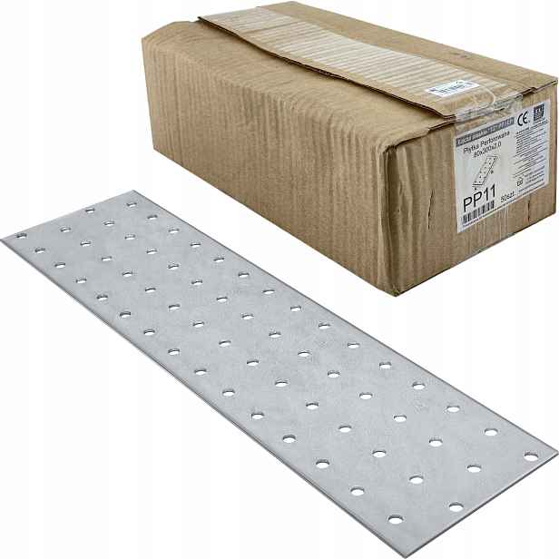 Perforované destičky 80x300 x 2 mm 50 ks Tesařské spojky ploché PP11
