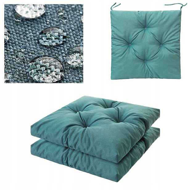 Polštáře na zahradní židle 45 x 45 cm Set 2 Ks Vodotěsné, vázané