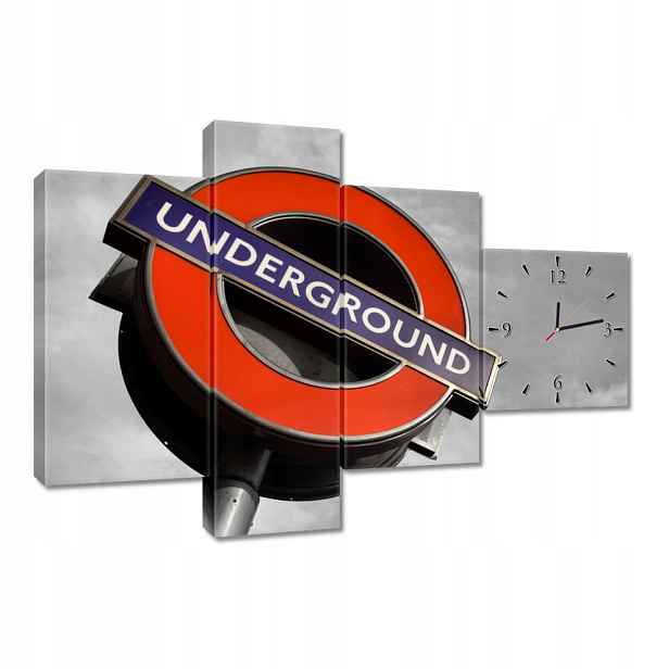 Nástěnné hodiny 100x70 Znak Underground Londýn