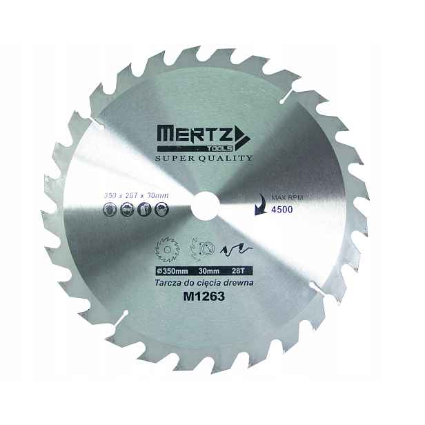 Řezací kotoučová pila Mertz s karbidem na dřevo M1277 400x30x60Z