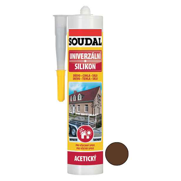 Silikon univerzální Soudal hnědý 280 ml