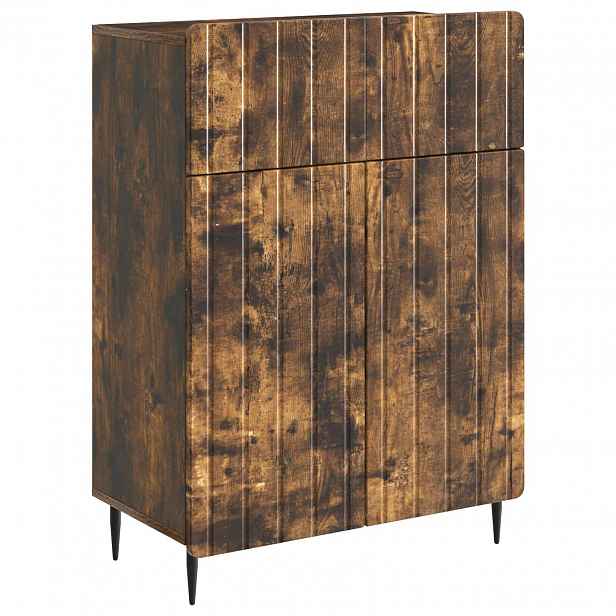 vidaXL Servírovací skříň Kouřový dub 66 x 34,5 x 92 cm