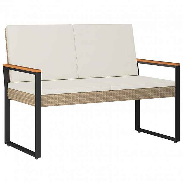 vidaXL Venkovní lavice 2 -Seater 107 x 61 x 80 cm polyratan