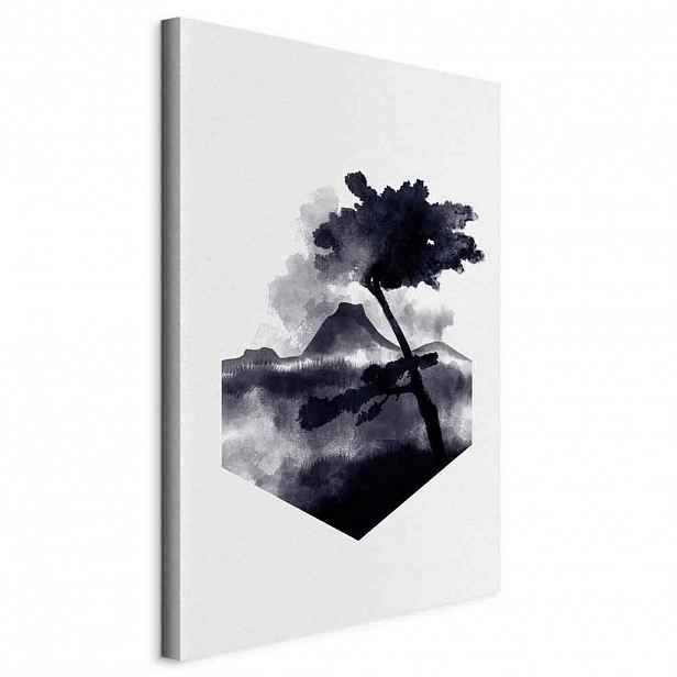 artgeist MALBA NA PLÁTNĚ, Landschaft und Natur, abstraktní, hory, 40/60/1,2 cm