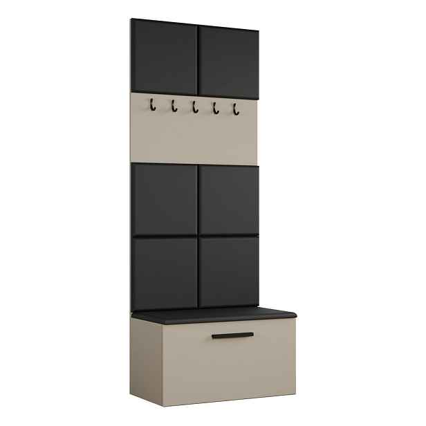 MASSENO MODERNÍ PŘEDSÍŇOVÁ SESTAVA MODULO, 80,6/204/40 cm, kašmírová