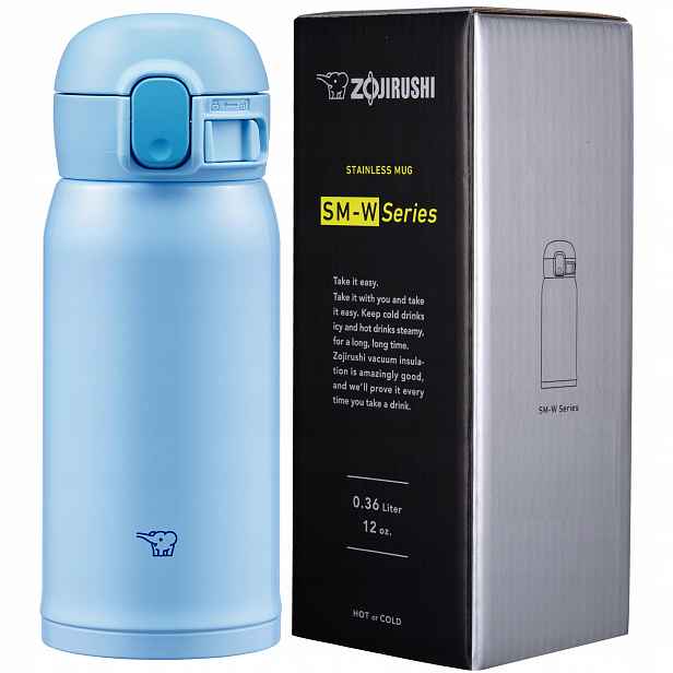 Termohrnek s dětským zámkem Zojirushi SM-WR36E-AP 0,36L modrý