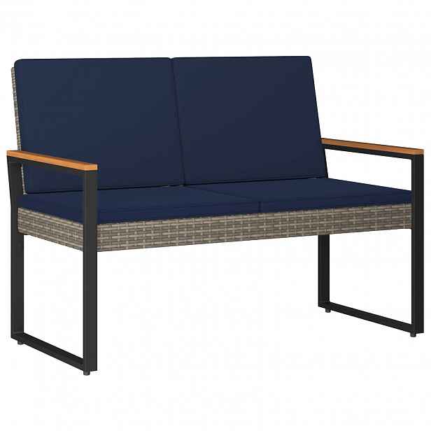 vidaXL Venkovní lavice 2 -Seater 107 x 61 x 80 cm polyratan