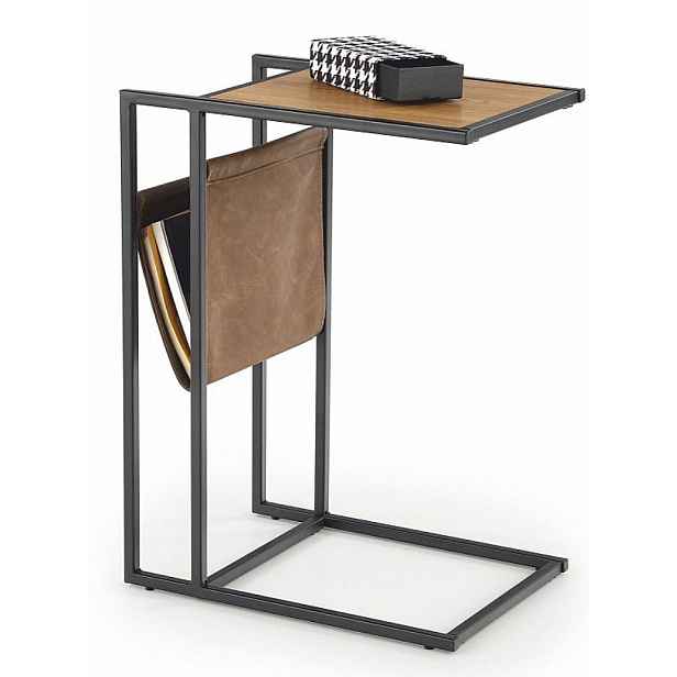 Kasvo COMPACT konf. stůl černý kov / deska dub zlatý