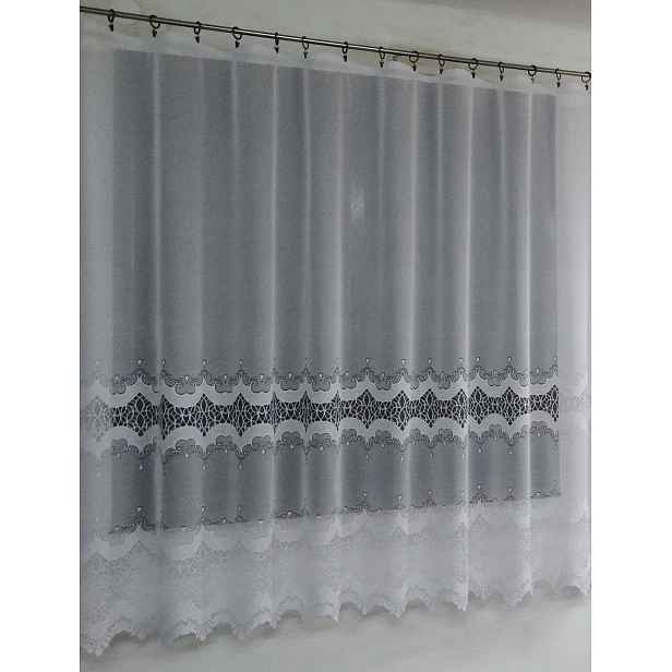 Mg Záclona žakár 762/19 Bílá 500X180 cm Hotová Obšitá