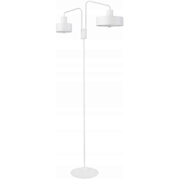 Dekorativní podlahová lampa, moderní dvojitá, bílá, do obývacího pokoje Sigma
