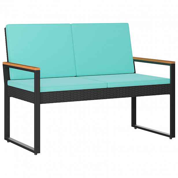 vidaXL Venkovní lavice 2 -Seater 107 x 61 x 80 cm polyratan