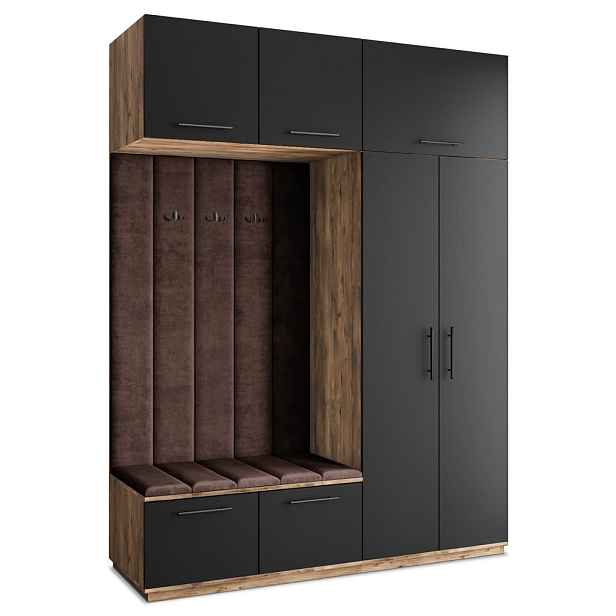MASSENO MODERNÍ PŘEDSÍŇOVÁ SESTAVA REMA, 180/240/60 cm, dub Lefkas
