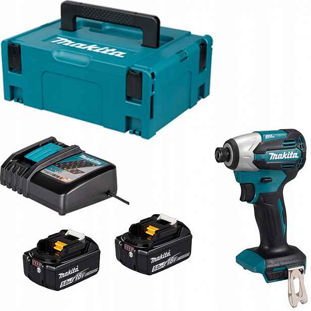 Akumulátorový příklepový šroubovák Makita="158RTJ 2x5Ah Xpt Bl 170Nm, kufr