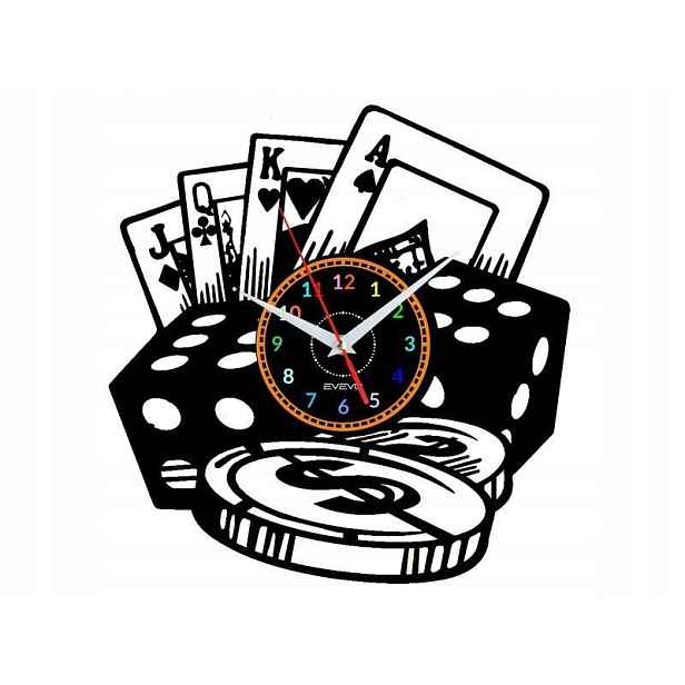 Casino Dárek Originální dekorace do domu Hodiny z vinylové desky