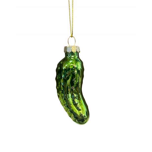 HANG ON Skleněná ozdoba okurka