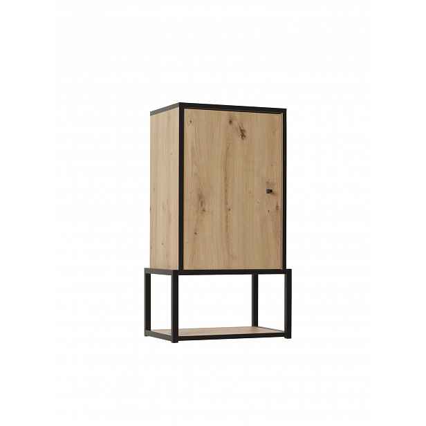 Komoda Lavi 5 dub artisan/černý HELCEL