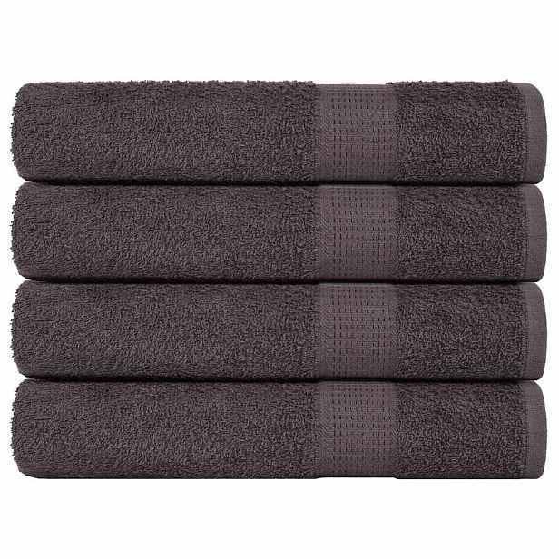 vidaXL Saunové osušky FROGN 4 ks antracitové 80x200 cm 360 g/m²