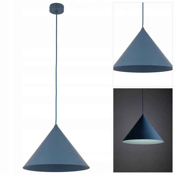 Závěsná lampa Cono modrá loft intenzivní lesk v kuchyni Tk Lighting