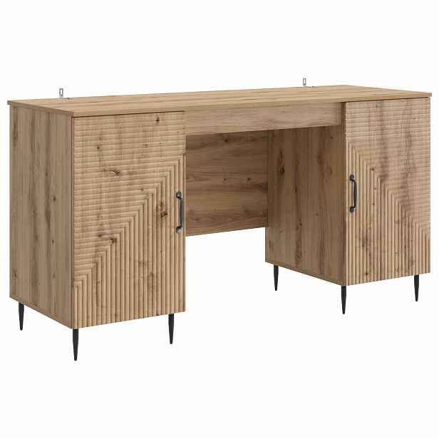 vidaXL Stůl Dub artisan 142,5 x 50 x 75 cm Kompozitní dřevo