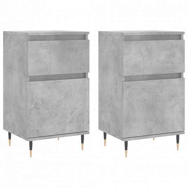 vidaXL Příborníky 2 ks betonově šedé 40 x 35 x 70 cm kompozitní dřevo
