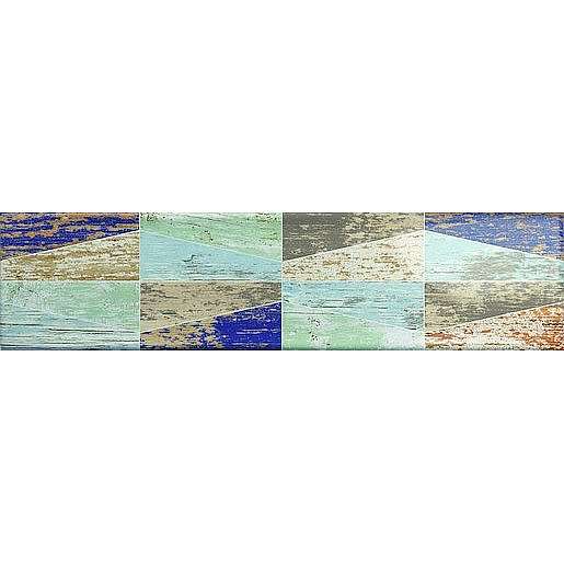Dekor Ribesalbes Ocean mix barev Wood 7,5x30 cm lesk OCEAN2720