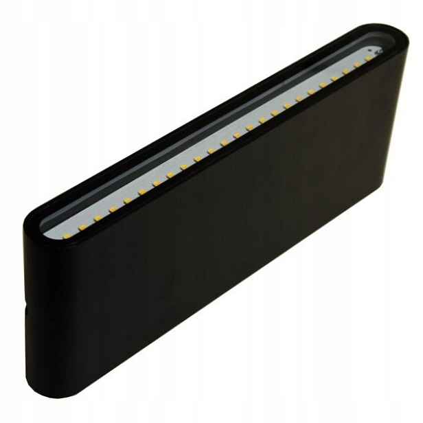 Led fasádní svítidlo Flow 2x9w 4000K černé