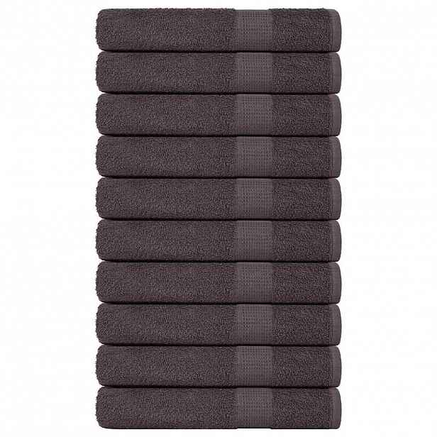 vidaXL Saunové osušky FROGN 10 ks antracitové 80x200 cm 360 g/m²