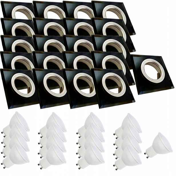 21 x Skleněné Stropní Svítidlo Zapuštěné Do Stropu Křišťál 3W Led Žárovky