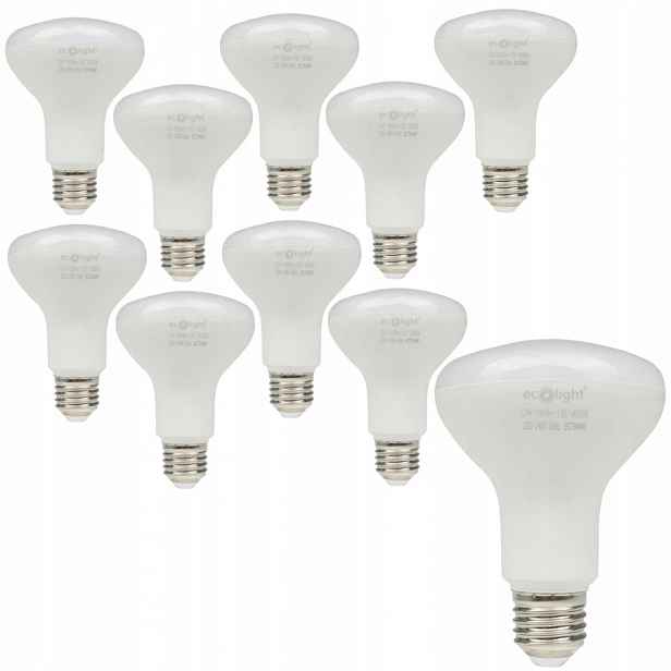 Led žárovka Grzybek R80 Velký závit E27 12W Bílá Neutrální Sada 10 ks