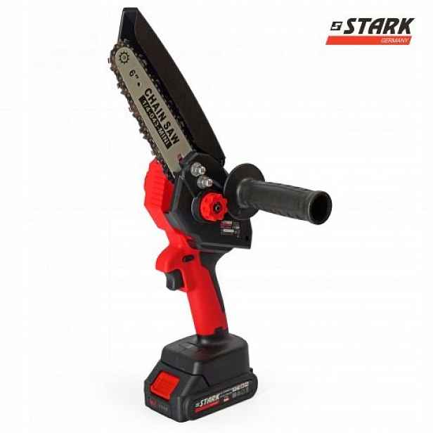 Řetězová pila mini akumulátorová 21V 6" kufr sada Stark S&r