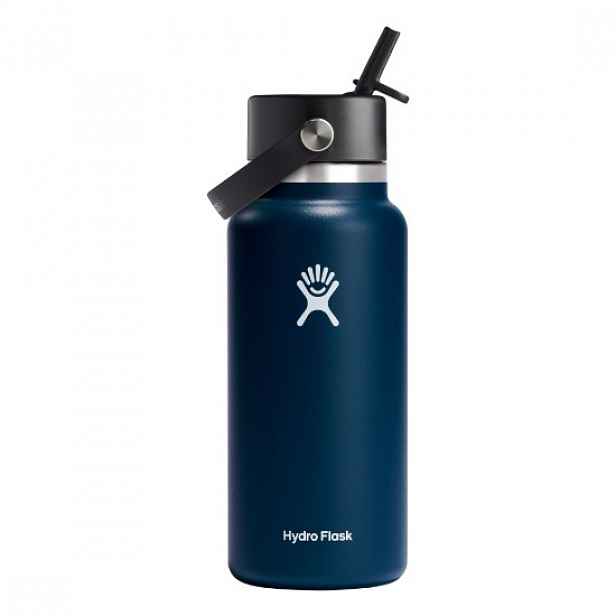 Termoizolační láhev, nerezová ocel, 950ml, "Wide Straw", Indigo - Hydr