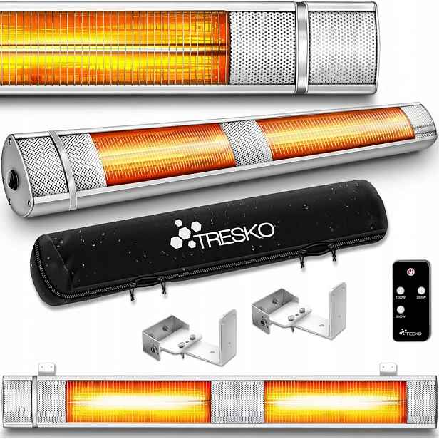 Tresko Infračervený Zářič 3000W Dálkové Ovládání Terasový OHŘÍVAČ1