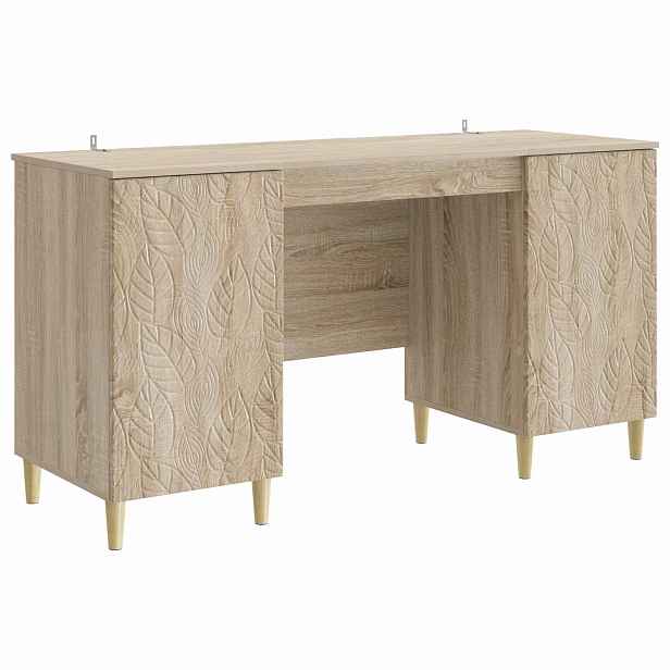 vidaXL Stůl Dub sonoma 142,5 x 50 x 75 cm Kompozitní dřevo