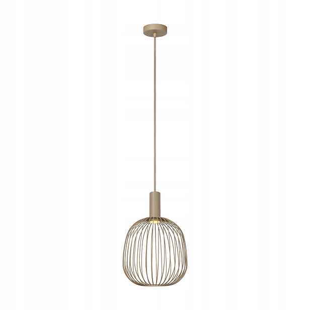 Lucide Esterel závěsná lampa industriální taupe drátěná 25 cm GU10 25W