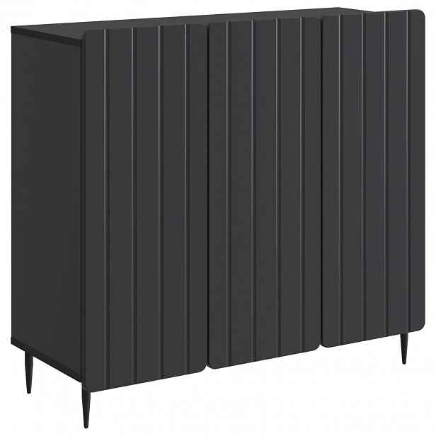 vidaXL Servírovací skříň Černá 89 x 34,5 x 82 cm Kompozitní dřevo