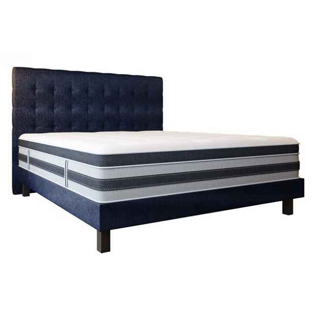Enzio Columbus Boxspring Standard 180 x 200 cm Napoli 16 Deep Blue kontinentální čalouněná postel