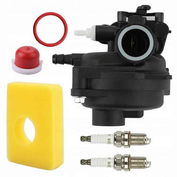 Karburátor Briggs 450E 500E 550E 575E 600E 2x Svíčka Filtr Palivová Pumpa