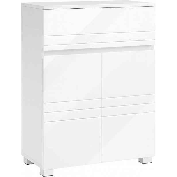 Koupelnová komoda skříňka bílá velká šuplík 60 cm