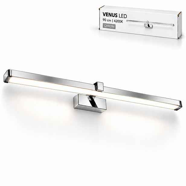 Koupelnové osvětlení Venus Led 18W 90 cm chrom nad zrcadlo 4200K IP44
