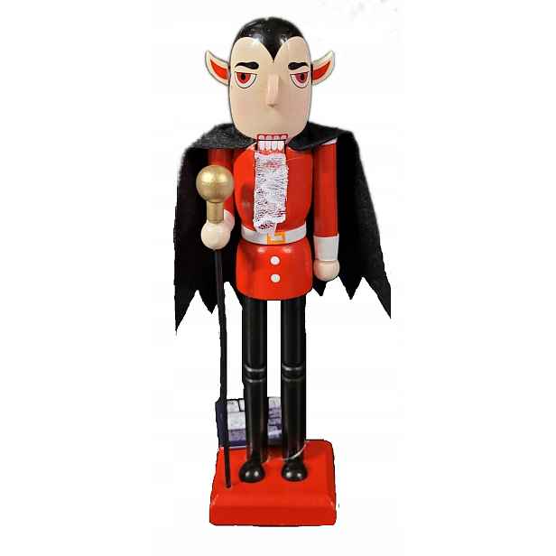 Louskáček dřevěný Halloween dekorace upír Vlad Dracula 25 cm
