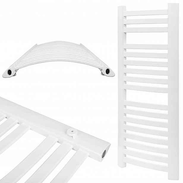 Nástěnný Koupelnový Radiátor Bílý Žebřík GR3 1000 x 400 17 Žeberek 440W
