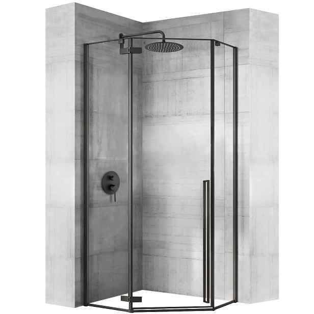 Sprchový kout Rea DIAMOND 90x90 cm černý mat